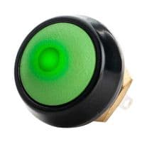 59-413G - ITW SWITCHES - 59-413G - Industrial Pushbutton Switch, Miniature, 59 Series, 13.6 mm, SPST-NO-DB, Momentary, Round, Green