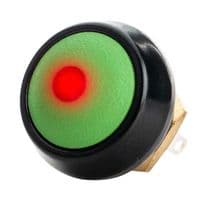 59-413R - ITW SWITCHES - 59-413R - Industrial Pushbutton Switch, Miniature, 59 Series, 13.6 mm, SPST-NO-DB, Momentary, Round, Green