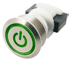 H48M-113G/4044 - ITW SWITCHES - H48M-113G/4044 - Industrial Pushbutton Switch, H48M Series, 19.5 mm, SPDT-DB, Momentary, Round, Natural
