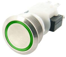 H48M-212G/4044 - ITW SWITCHES - H48M-212G/4044 - Industrial Pushbutton Switch, H48M Series, 19.5 mm, SPDT-DB, Maintained, Round, Natural
