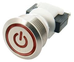 H48M-213R/4044 - ITW SWITCHES - H48M-213R/4044 - Industrial Pushbutton Switch, H48M Series, 19.5 mm, SPDT-DB, Maintained, Round, Natural