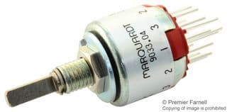 09033.0400-00 - MARQUARDT - 09033.0400-00 - Rotary Switch, 3 Position, 4 Pole, 30 °, 500 mA, 48 V