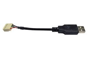 CABLE USB A-SIL5 - LASCAR - CABLE USB A-SIL5 - Cable, PanelPilot B Series Graphics Meter, 100 mm, USB A to Female 5 Way Crimp Connector
