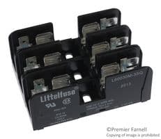 L60030M3SQ - LITTELFUSE - L60030M3SQ - Fuseholder, Cartridge, 3 Fuses, 30 A, 600 VAC, 600 VDC, Midget, Quick Connect, Screw