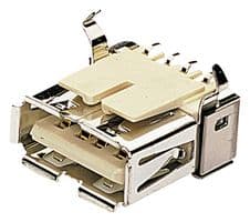 896-43-004-00-000000 . - MILL-MAX - 896-43-004-00-000000 . - USB Connector, USB Type A, USB 2.0, Receptacle, 4 Ways, Surface Mount, Right Angle