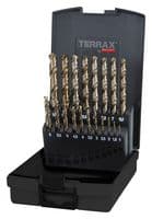A215214RO - RUKO - A215214RO - Drill Bit Set, Step, Terrax Twist, CO5, 1 mm - 10 mm, 19 Piece