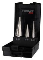A101126RO - RUKO - A101126RO - Drill Bit Set, Step, HSS, 0/9, 1 mm, 2 mm, 3 Piece
