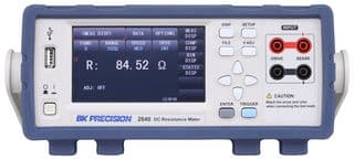 BK2840 - B&K PRECISION - BK2840 - Ohmmeter, 4-Wire, 1µohm to 20kohm, 1 µohm, 1 A, 0.1%, 89 mm