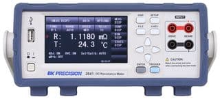 BK2841 - B&K PRECISION - BK2841 - Ohmmeter, 4-Wire, 0.1µohm to 0.1ohm, 0.1 ohm, 1 A, 0.01%, 89 mm