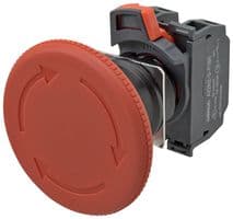 A22NE-L-P202-N - OMRON INDUSTRIAL AUTOMATION - A22NE-L-P202-N - Emergency Stop Switch, DPST-NC, Pushlock Turn Reset, Screw, 10 A, 120 V