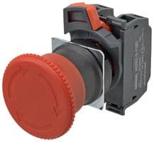 A22NE-M-P202-N - OMRON INDUSTRIAL AUTOMATION - A22NE-M-P202-N - Emergency Stop Switch, DPST-NC, Pushlock Turn Reset, Screw, 10 A, 120 V