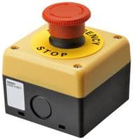 A22NE-M-P202-N-B - OMRON INDUSTRIAL AUTOMATION - A22NE-M-P202-N-B - Emergency Stop Switch, DPST-NC, Pushlock Turn Reset, Quick Connect, 10 A, 120 V