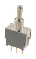 ATE1E-2M3-10-Z - NIDEC COMPONENTS - ATE1E-2M3-10-Z - Toggle Switch, Subminiature, On-Off-On, SPDT, Non Illuminated, ATE Series, Through Hole, 50 mA