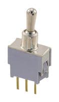 ATE1G-2M3-10-Z - NIDEC COMPONENTS - ATE1G-2M3-10-Z - Toggle Switch, Subminiature, (On)-Off-(On), SPDT, Non Illuminated, ATE Series, Through Hole, 50 mA