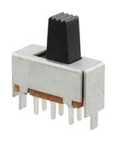 MFS201N-4-Z - NIDEC COMPONENTS - MFS201N-4-Z - Slide Switch, Sub-Miniature, DPDT, On-On, Through Hole, MFS Series, 1 A, 125 V