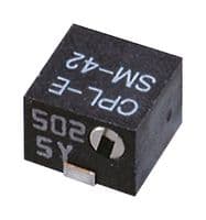SM-42TA101 - NIDEC COMPONENTS - SM-42TA101 - Trimmer, Multi Turn, RuO2 Cermet, Side Adjust, 100 ohm, Surface Mount, 11 Turns