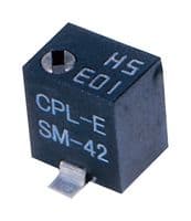 SM-42TX102 - NIDEC COMPONENTS - SM-42TX102 - Trimmer, Multi Turn, RuO2 Cermet, Top Adjust, 1 kohm, Surface Mount, 11 Turns