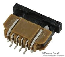 SFW4R-1STE1LF - AMPHENOL COMMUNICATIONS SOLUTIONS - SFW4R-1STE1LF - FFC / FPC Board Connector, 1 mm, 4 Contacts, Receptacle, FCI SFW-R, Surface Mount, Bottom