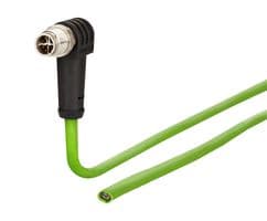 142M2XA0010 - METZ CONNECT - 142M2XA0010 - Sensor Cable, 90° M12 Plug, Free End, 8 Positions, 1 m, 3.28 ft