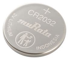CR2032. - MURATA - CR2032. - Battery, 3 V, Lithium Manganese Dioxide, 220 mAh, Pressure Contact, 5