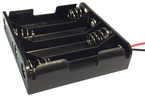 PE000021 - PRO ELEC - PE000021 - Battery Holder, Panel, AA Battery Size, 4 Position