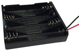 PE000024 - PRO ELEC - PE000024 - Battery Holder, Panel, AAA Battery Size, 4 Position
