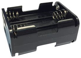 PE000027 - PRO ELEC - PE000027 - Battery Holder, Snap On, AA Battery Size, 6 Position