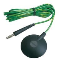 09816 - DESCO - 09816 - ESD Grounding Cord, Banana Plug, Green, 6ft, 10 mm Stud Size