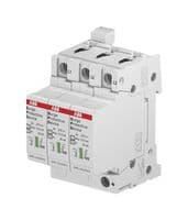 2CTB815710R0600 - ABB - SOULE - 2CTB815710R0600 - Surge Protector, 3 Pole, Mains Surge Protector, 3 Pole, Type 1 & 2, 80 kA, 275 VAC, DIN Rail