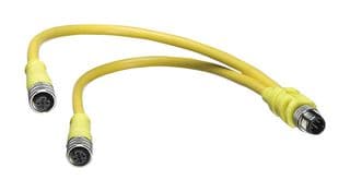 120068-0195 - MOLEX - 120068-0195 - Sensor Cable, BRAD Micro-Change, Micro-Change Plug, 2x Micro-Change Receptacle, 4 Positions, 300 mm