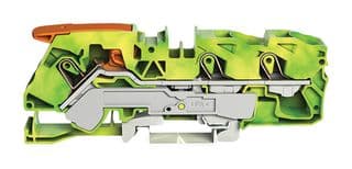 2116-1307 - WAGO - 2116-1307 - DIN Rail Mount Terminal Block, Ground, 3 Ways, 20 AWG, 6 AWG, 16 mm², Clamp, 76 A