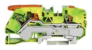 2116-5207 - WAGO - 2116-5207 - DIN Rail Mount Terminal Block, Ground, 2 Ways, 20 AWG, 6 AWG, 16 mm², Clamp, 76 A