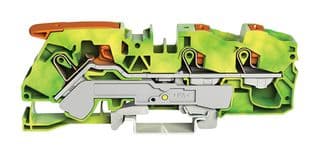 2116-5307 - WAGO - 2116-5307 - DIN Rail Mount Terminal Block, Ground, 3 Ways, 20 AWG, 6 AWG, 16 mm², Clamp, 76 A
