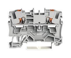 2204-1201 - WAGO - 2204-1201 - DIN Rail Mount Terminal Block, Through, 2 Ways, 20 AWG, 10 AWG, 4 mm², Clamp, 32 A