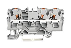 2204-1301 - WAGO - 2204-1301 - DIN Rail Mount Terminal Block, Through, 3 Ways, 20 AWG, 10 AWG, 4 mm², Clamp, 32 A