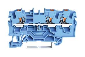 2204-1304 - WAGO - 2204-1304 - DIN Rail Mount Terminal Block, Through, 3 Ways, 20 AWG, 10 AWG, 4 mm², Clamp, 32 A