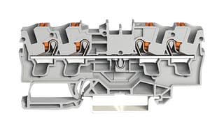 2204-1401 - WAGO - 2204-1401 - DIN Rail Mount Terminal Block, Through, 4 Ways, 20 AWG, 10 AWG, 4 mm², Clamp, 32 A