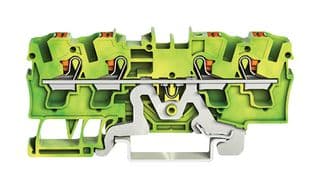 2204-1407 - WAGO - 2204-1407 - DIN Rail Mount Terminal Block, Ground, 4 Ways, 20 AWG, 10 AWG, 4 mm², Clamp, 32 A