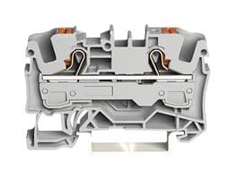 2206-1201 - WAGO - 2206-1201 - DIN Rail Mount Terminal Block, Through, 2 Ways, 20 AWG, 8 AWG, 6 mm², Clamp, 41 A