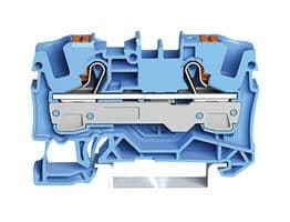 2206-1204 - WAGO - 2206-1204 - DIN Rail Mount Terminal Block, Through, 2 Ways, 20 AWG, 8 AWG, 6 mm², Clamp, 41 A