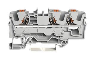 2206-1301 - WAGO - 2206-1301 - DIN Rail Mount Terminal Block, Through, 3 Ways, 20 AWG, 8 AWG, 6 mm², Clamp, 41 A