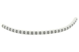 901-11015 HGBC1-3WH 0 - HELLERMANNTYTON - 901-11015 HGBC1-3WH 0 - Wire Marker, Helagrip, Slide On, Chevron Cut, Pre Printed, 0, Black, White, 3.5mm, 3 mm