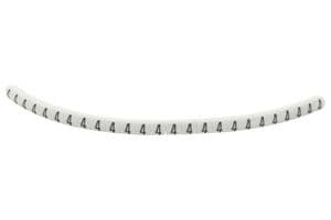 901-11019 HGBC1-3WH 4 - HELLERMANNTYTON - 901-11019 HGBC1-3WH 4 - Wire Marker, Helagrip, Slide On, Chevron Cut, Pre Printed, 4, Black, White, 3.5mm, 3 mm