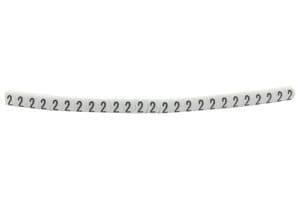 901-11020 HGBC1-3WH 5 - HELLERMANNTYTON - 901-11020 HGBC1-3WH 5 - Wire Marker, Helagrip, Slide On, Chevron Cut, Pre Printed, 5, Black, White, 3.5mm, 3 mm