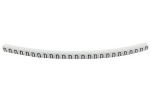 901-11027 HGBC1-3WH D - HELLERMANNTYTON - 901-11027 HGBC1-3WH D - Wire Marker, Helagrip, Slide On, Chevron Cut, Pre Printed, D, Black, White, 3.5mm, 3 mm