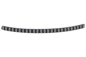 901-11050 HGBC2-5BK 0 - HELLERMANNTYTON - 901-11050 HGBC2-5BK 0 - Wire Marker, Helagrip, Slide On, Chevron Cut, Pre Printed, 0, White, Black, 3.5mm, 5 mm