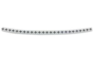 901-11064 HGBC2-5WH + - HELLERMANNTYTON - 901-11064 HGBC2-5WH + - Wire Marker, Helagrip, Slide On, Chevron Cut, Pre Printed, +, Black, White, 3.5mm, 5 mm