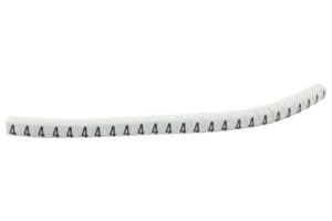901-11069 HGBC2-5WH 4 - HELLERMANNTYTON - 901-11069 HGBC2-5WH 4 - Wire Marker, Helagrip, Slide On, Chevron Cut, Pre Printed, 4, Black, White, 3.5mm, 5 mm