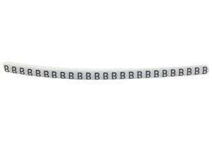 901-11075 HGBC2-5WH B - HELLERMANNTYTON - 901-11075 HGBC2-5WH B - Wire Marker, Helagrip, Slide On, Chevron Cut, Pre Printed, B, Black, White, 3.5mm, 5 mm