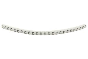 901-11076 HGBC2-5WH C - HELLERMANNTYTON - 901-11076 HGBC2-5WH C - Wire Marker, Helagrip, Slide On, Chevron Cut, Pre Printed, C, Black, White, 3.5mm, 5 mm